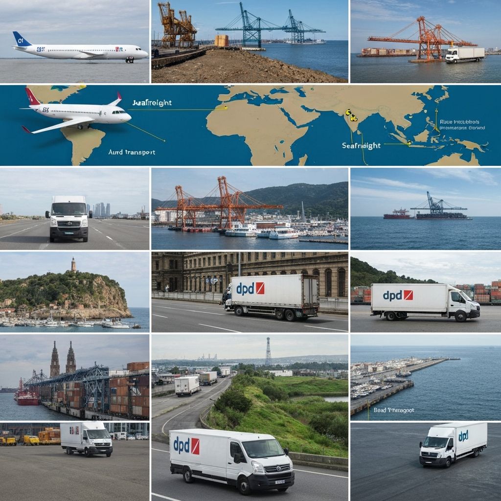 Pro Shipping Logistics comprehensive logistics operations - 4 panel overview